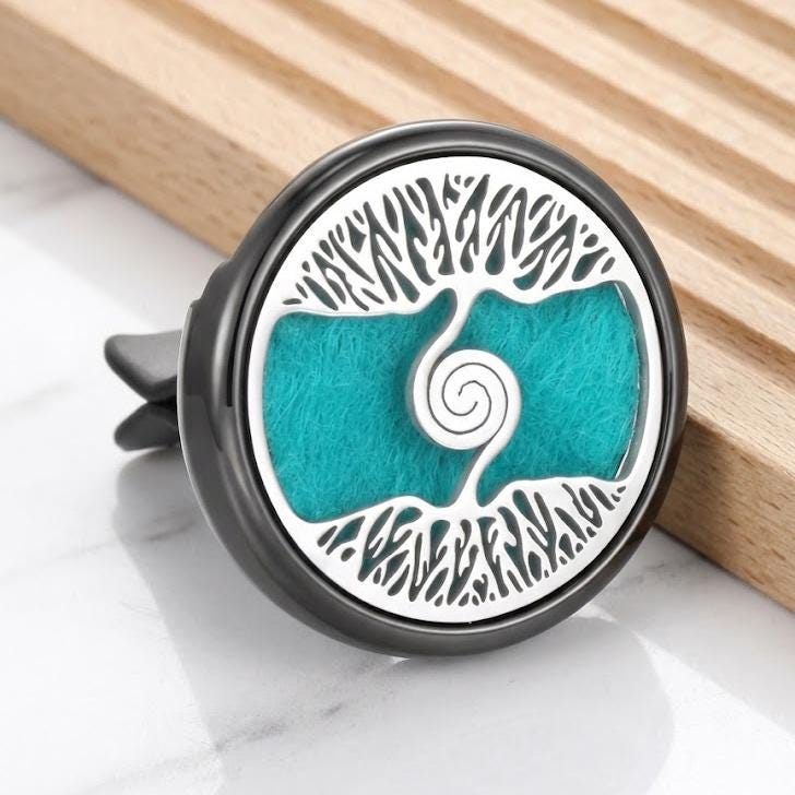 Stainless Steel Car Vent Essential Oil Diffuser Clip, Aromatherapy Air Freshener, Mini Car Air Vent Perfume, Unique Car Decor Gift