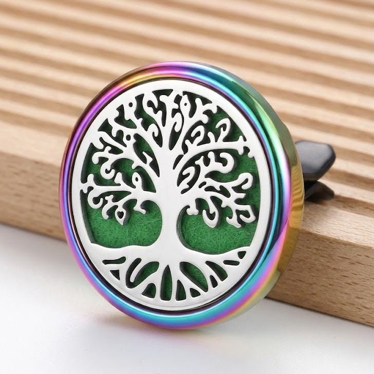 Stainless Steel Car Vent Essential Oil Diffuser Clip, Aromatherapy Air Freshener, Mini Car Air Vent Perfume, Unique Car Decor Gift