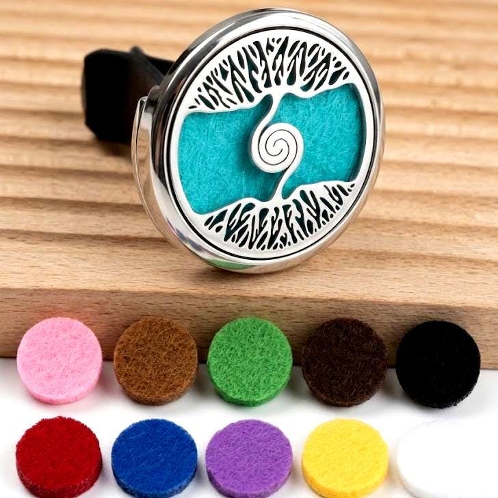 Stainless Steel Car Vent Essential Oil Diffuser Clip, Aromatherapy Air Freshener, Mini Car Air Vent Perfume, Unique Car Decor Gift