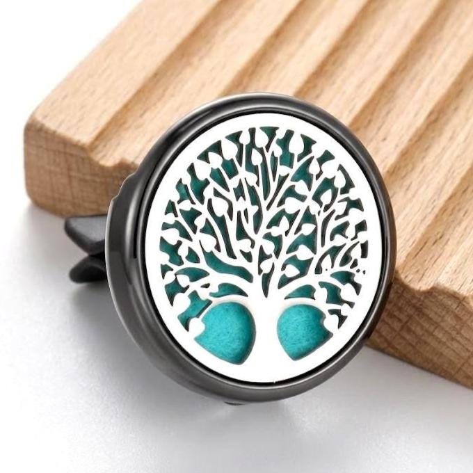 Stainless Steel Car Vent Essential Oil Diffuser Clip, Aromatherapy Air Freshener, Mini Car Air Vent Perfume, Unique Car Decor Gift