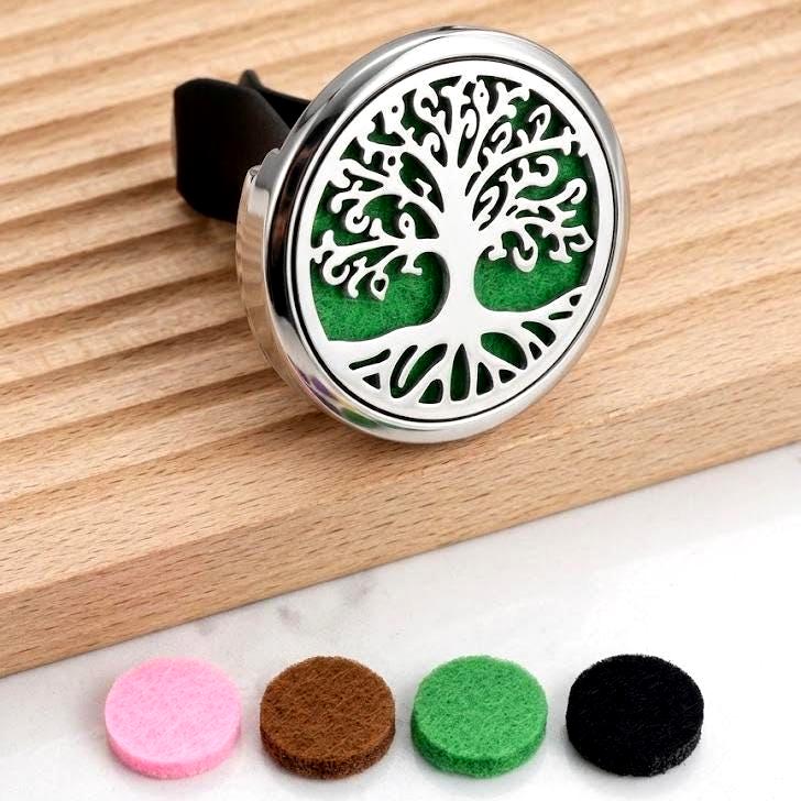 Stainless Steel Car Vent Essential Oil Diffuser Clip, Aromatherapy Air Freshener, Mini Car Air Vent Perfume, Unique Car Decor Gift