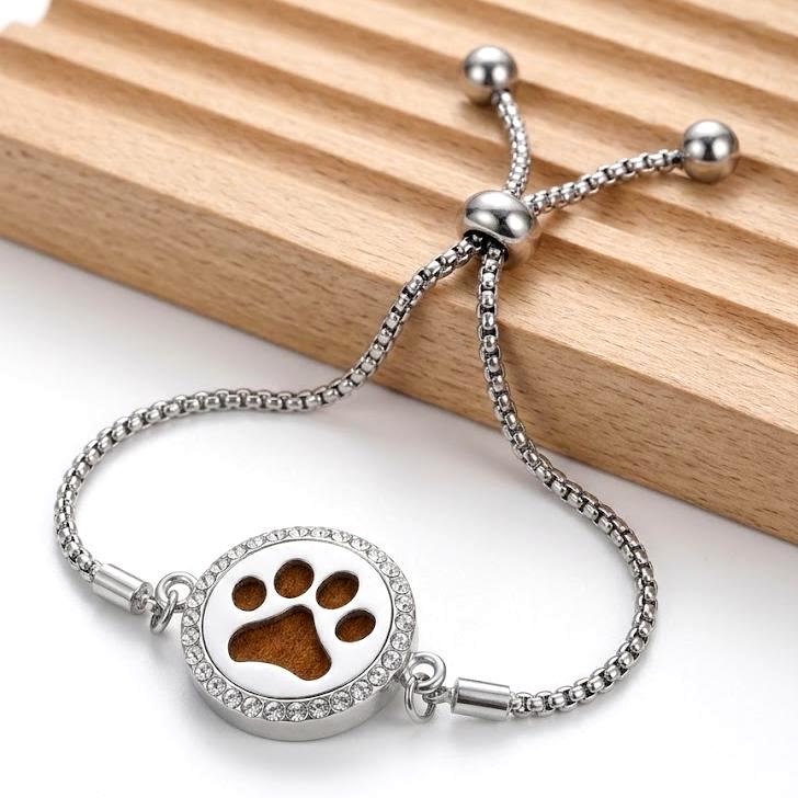 Essential Oil Diffuser Bracelet, Tree of Life Mandala Cat Design, Adjustable Steel Aromatherapy Bracelet, Self Care Gift for Her