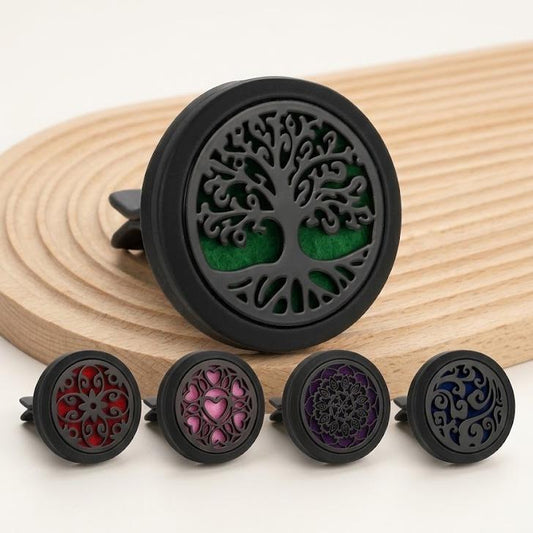 Stainless Steel Black Car Vent Essential Oil Diffuser Clip, Aromatherapy Air Freshener, Mini Car Air Vent Perfume, Unique Car Decor Gift