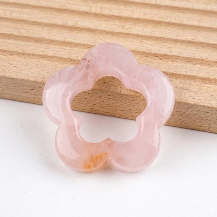Dainty Gemstone Flower Pendant, Natural Stone Daisy Charm for Earring Necklace,  Loose Flower Beads Jewelry Making Supply