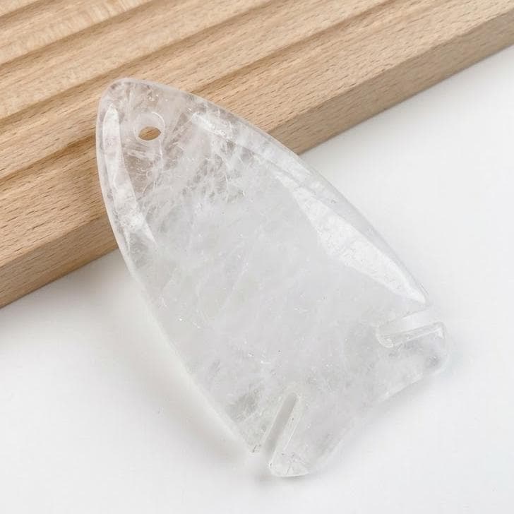 Gemstone Fish Pendant for Necklace Making, Hand Carved Natural Stone Animal Charm DIY, Ocean Inspired Unique Gift for Her