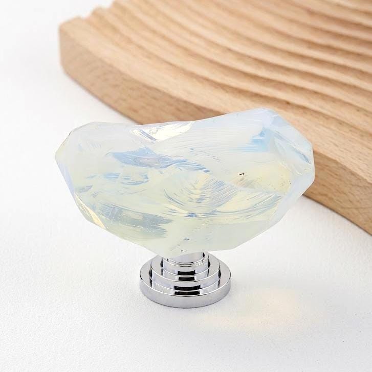 Raw Amethyst Quartz Cabinet Knobs, Natural Crystal Drawer Pulls with Screws, Unique Stone Wardrobe Handles, Ikea Hemnes Dresser Knobs Hack