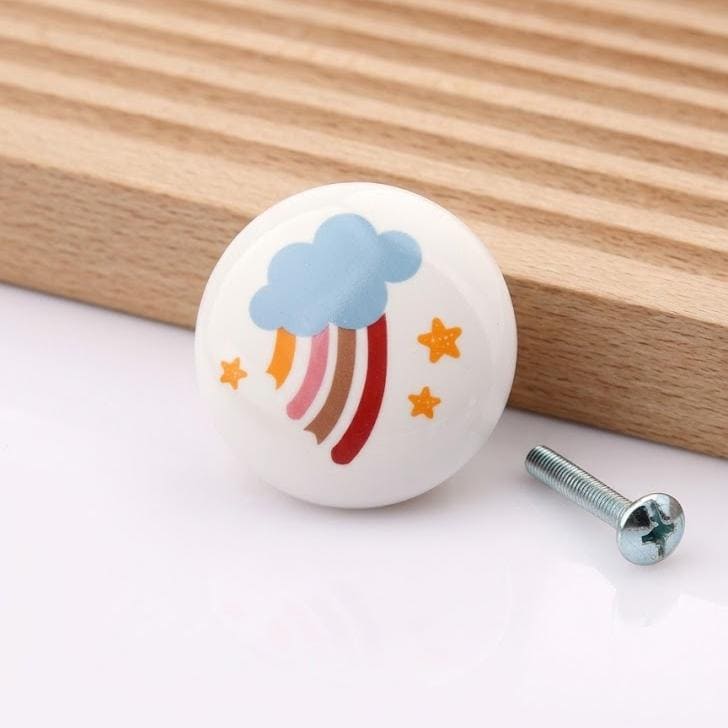 Ceramic Cabinet Knobs and Handles, Rainbow Dresser Knob, Cute Bedroom Knobs for Drawers, Cupboard Handle Pull, Home Decor