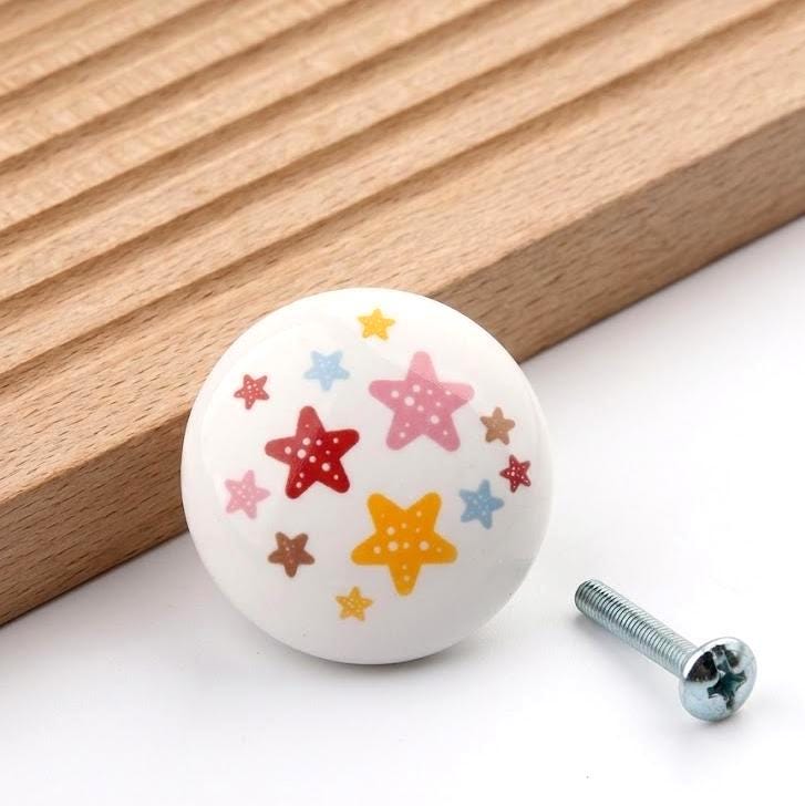 Ceramic Cabinet Knobs and Handles, Rainbow Dresser Knob, Cute Bedroom Knobs for Drawers, Cupboard Handle Pull, Home Decor