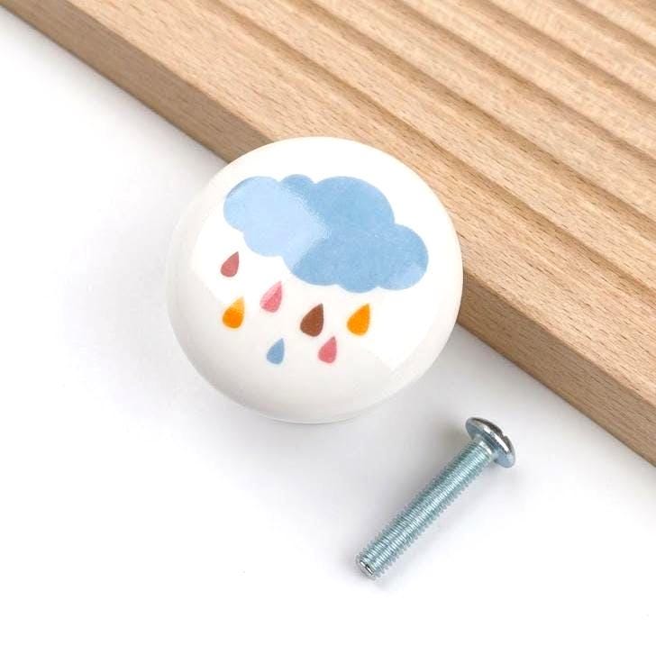 Ceramic Cabinet Knobs and Handles, Rainbow Dresser Knob, Cute Bedroom Knobs for Drawers, Cupboard Handle Pull, Home Decor