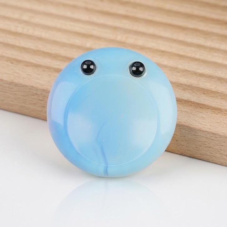 Crystal Worry Stone, Pocket Hug Token, Cute Frog Palm Stone, Thinking of You Gift, Assorted Mixed Crystals, Cute Keepsake Ornament