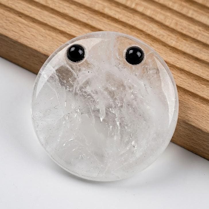 Crystal Worry Stone, Pocket Hug Token, Cute Frog Palm Stone, Thinking of You Gift, Assorted Mixed Crystals, Cute Keepsake Ornament