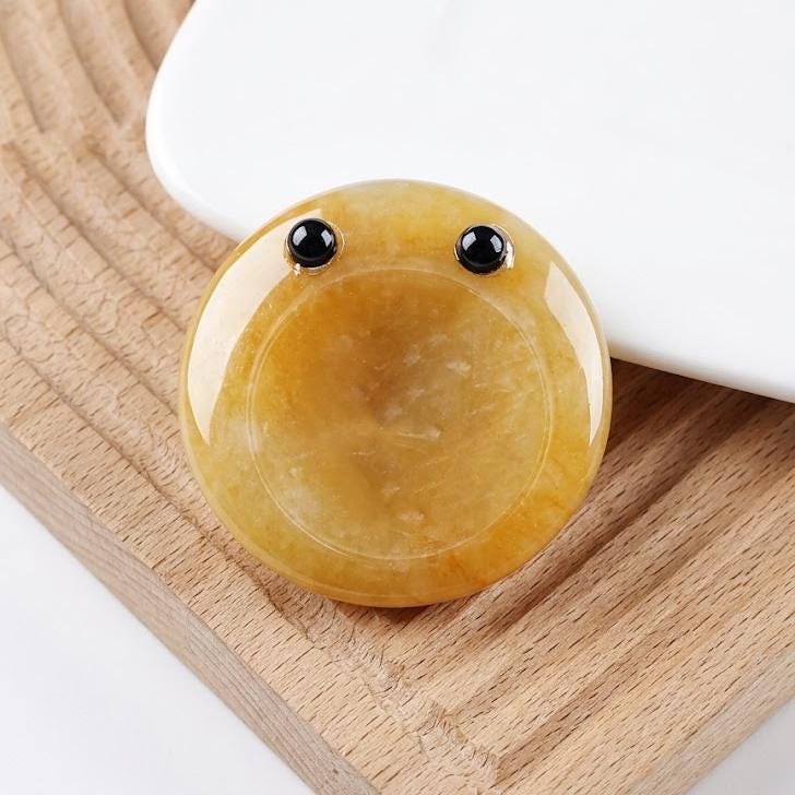 Crystal Worry Stone, Pocket Hug Token, Cute Frog Palm Stone, Thinking of You Gift, Assorted Mixed Crystals, Cute Keepsake Ornament