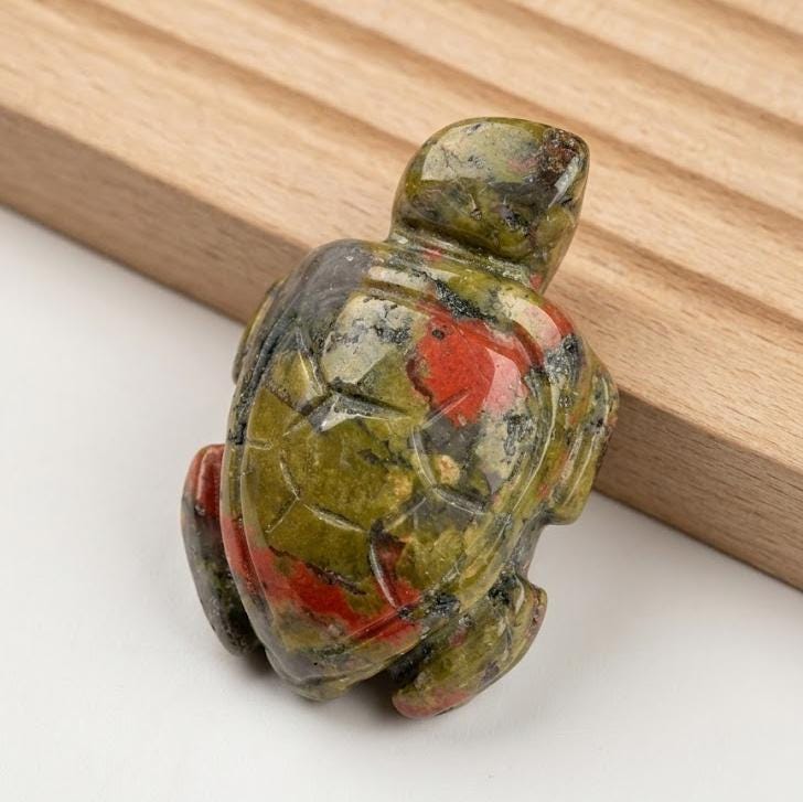 Natural Stone Turtle Figurine, Mini Gemstone Sea Turtle Statue, Handcarved Quartz Animal Charm, Cute Desk Decor, Turtle Gift for Her